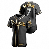 Braves 7 Dansby Swanson Black Gold 2020 Nike Flexbase Jersey Dzhi,baseball caps,new era cap wholesale,wholesale hats